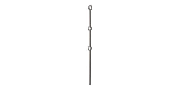 Stahl Pfosten oval gelocht - glatt