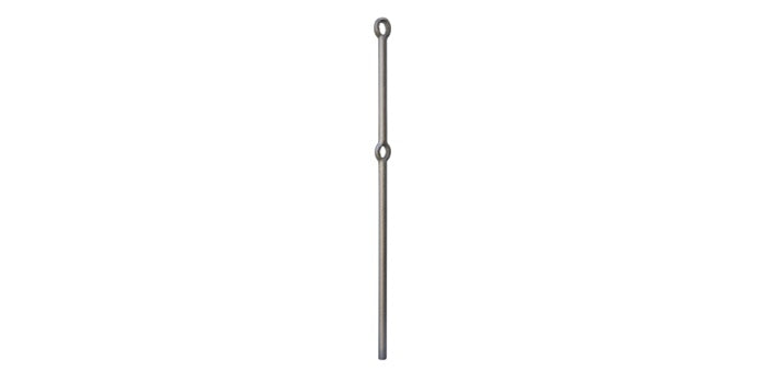 Stahl Pfosten oval gelocht - glatt