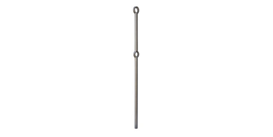 Stahl Pfosten oval gelocht - glatt