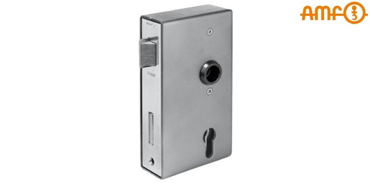 AMF Stahl Schlosskasten mit verzinktem Schloss - ANTI-PANIKFUNKTION MIT DURCHGANGSFUNKTION D)