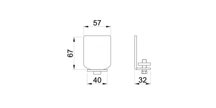 Stahl verzinkt Endkappe für Laufschiene