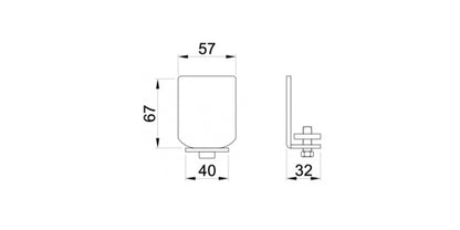 Stahl verzinkt Endkappe für Laufschiene
