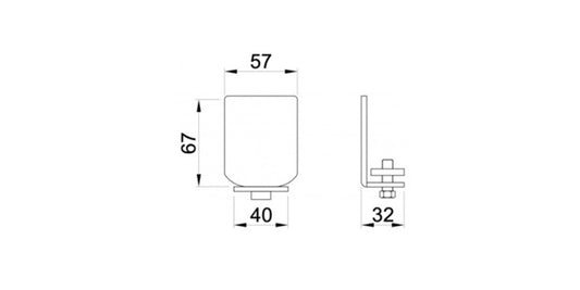 Stahl verzinkt Endkappe für Laufschiene