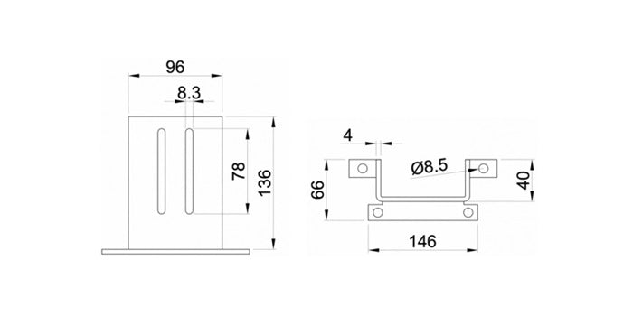 Stahl verzinkt Konsole für Auflaufschuh
