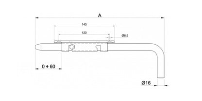 Stahl Torriegel zum anschrauben