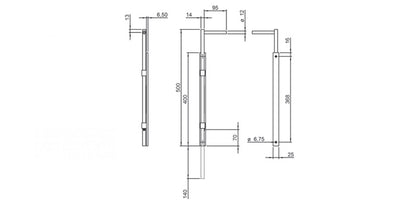 Stahl Torriegel vierkant zum anschrauben