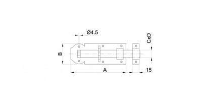 Stahl Torschieberiegel zum anschrauben