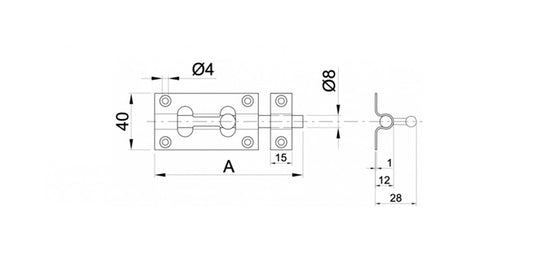 Stahl Torschieberiegel zum anschrauben