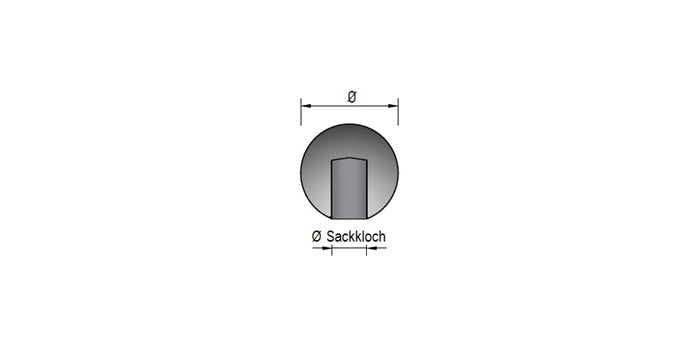 Stahlkugel mit Sacklochbohrung