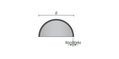 Stahl Halbhohlkugel