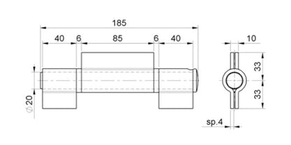 Stahl Torband mit losem Dorn - 3-teilig