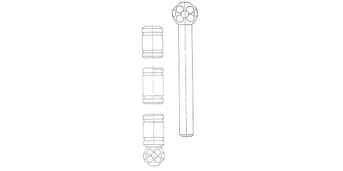 Stahl Torband mit festem Dorn - 4-teilig