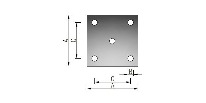 Stahl Ankerplatte quadratisch mit Bohrung