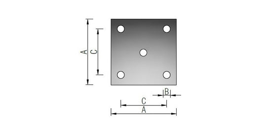 Stahl Ankerplatte quadratisch mit Bohrung