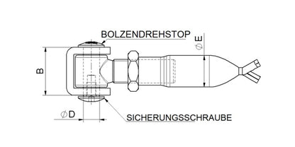 Stahl Torband verstellbar mit Mauerhülse