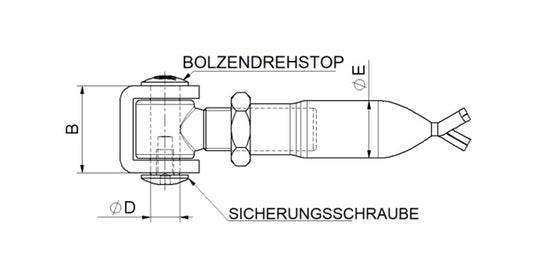 Stahl Torband verstellbar mit Mauerhülse