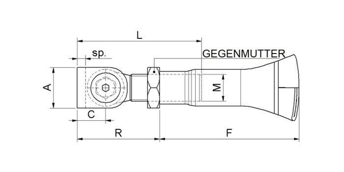 Stahl Torband verstellbar mit Mauerhülse