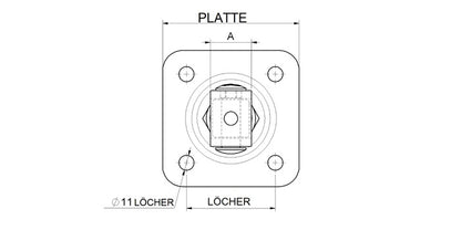 Stahl Torband verstellbar mit Befestigungsplatte