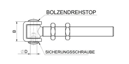 Stahl Torband verstellbar - lange Ausführung