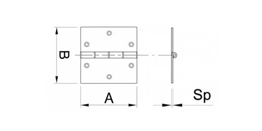 Stahl Scharniere mit losem Dorn