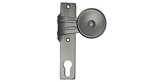 Stahl verzinkt Türknopf/Türgriff mit PZ-Schild - glatt