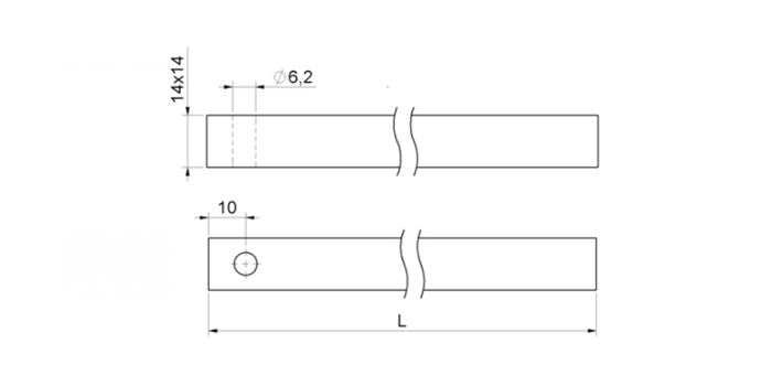 Stahl Treibriegelstange