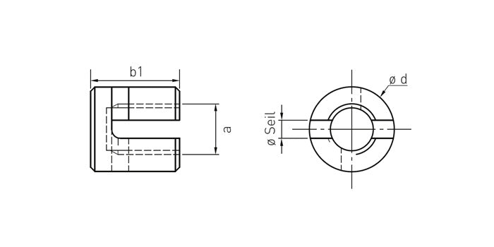 V4A Edelstahl Seilkreuzklemme 90°