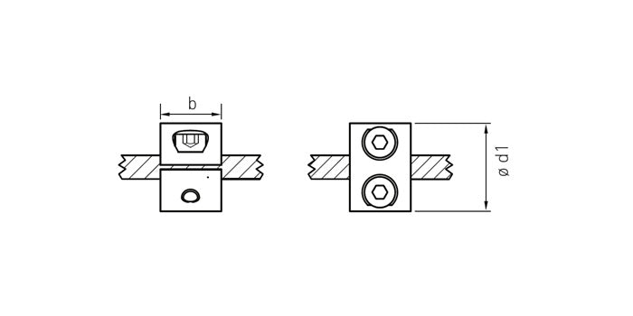 V4A Edelstahl Klemmring 2-teilig