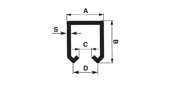 Stahl verzinkt Laufschiene für Hängetore - Länge: 3000 mm