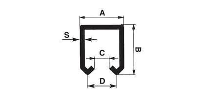 Stahl verzinkt Laufschiene für Hängetore - Länge: 3000 mm