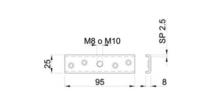 Stahl verzinkt Halteplatte für Laufrolle