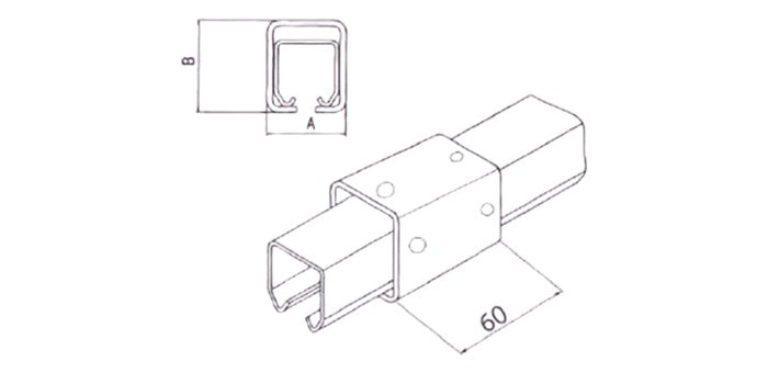 Stahl verzinkt Verbinder für Laufschiene