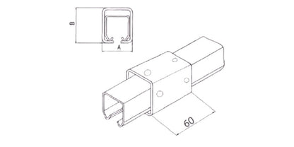 Stahl verzinkt Verbinder für Laufschiene