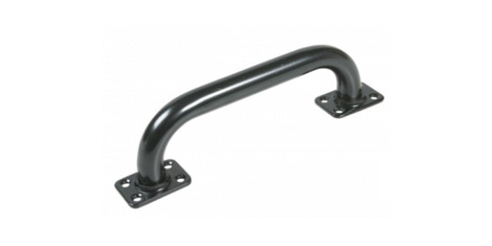 Stahl Stoßgriff schwarz lackiert - gerade