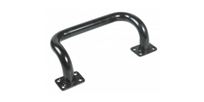 Stahl Stoßgriff schwarz lackiert - gekröpft