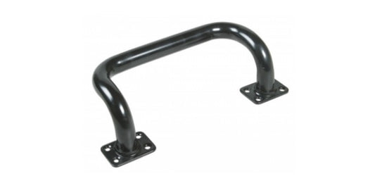 Stahl Stoßgriff schwarz lackiert - gekröpft