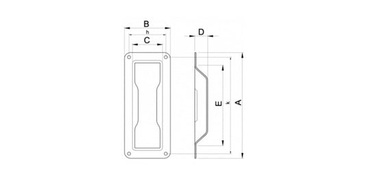 Stahl verzinkt Griff für Schiebetür