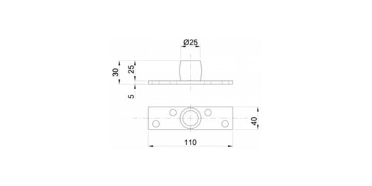 Stahl verzinkt Führung für Schiebetor
