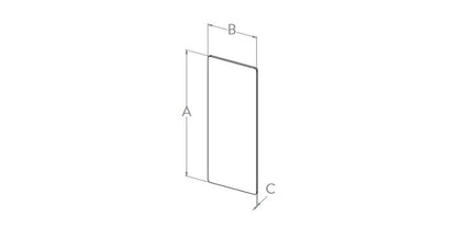 Aluminium Endkappe für Profil ALU-30300/60300 seitliche Montage - leichte Ausführung