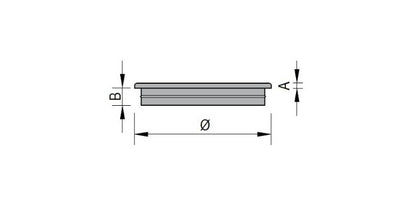 V2A Edelstahl Endkappe Vollmaterial - flach - Lamelle