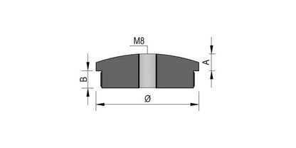 V2A Edelstahl Endkappe Vollmaterial - gewölbt mit Gewinde M8 - Rändel