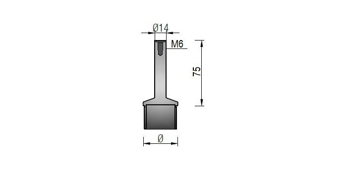 V2A Edelstahl Handlaufstütze mit Innengewinde M6