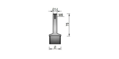 V2A Edelstahl Handlaufstütze mit Innengewinde M6
