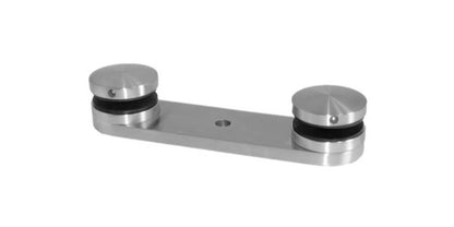 V2A Edelstahl Konsole mit 2x Punkthalter / Glashalter Ø50 mm