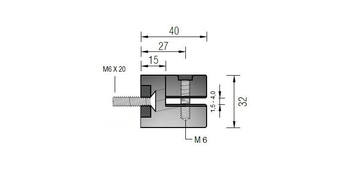 V2A Edelstahl Blechhalter Ø32 mm