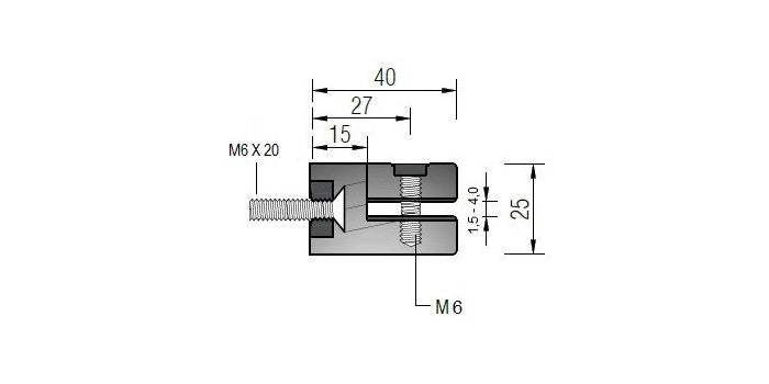 V2A Edelstahl Blechhalter Ø25 mm