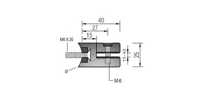 V2A Edelstahl Blechhalter Ø25 mm