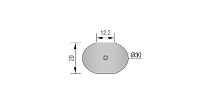 V2A Edelstahl Zierhülse mit Klemmschraube & Durchgangsloch