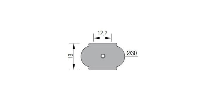 V2A Edelstahl Zierhülse mit Klemmschraube & Durchgangsloch