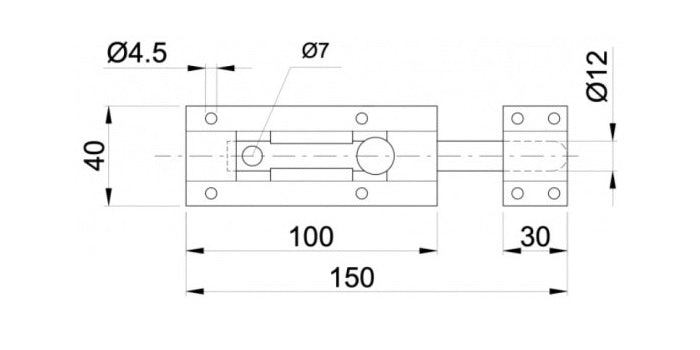 V2A Edelstahl Riegel zum anschrauben